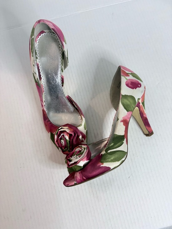 Shoes - Women's Floral Bloom Satin Heel Sexy Cottage Core Size 7.5